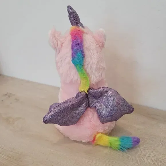 Anico Intl Unicorn Plush Stuffed Animal Pink Purple Glitter Hooves Eyes 10" - Picture 10 of 12